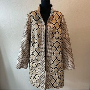 SPANNER Womens Coatigan 3/4 L Sz XL Tan Officewear Business Casual Sophisticated